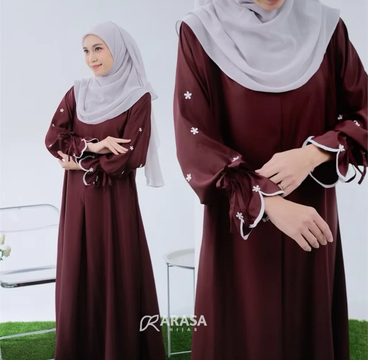 Melody Abaya Bordir by Arasa Hijab