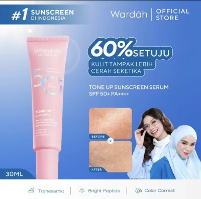 Wardah Sunscreen UV Shield Tinted Tone Up SPF 50